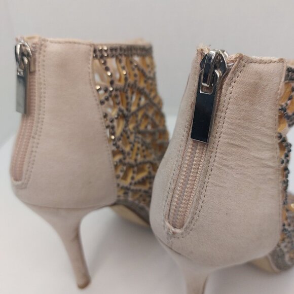 Betsey Johnson Crystal Women's Stiletto Ankle Booties Evening Wedding Size 37 - Picture 12 of 15